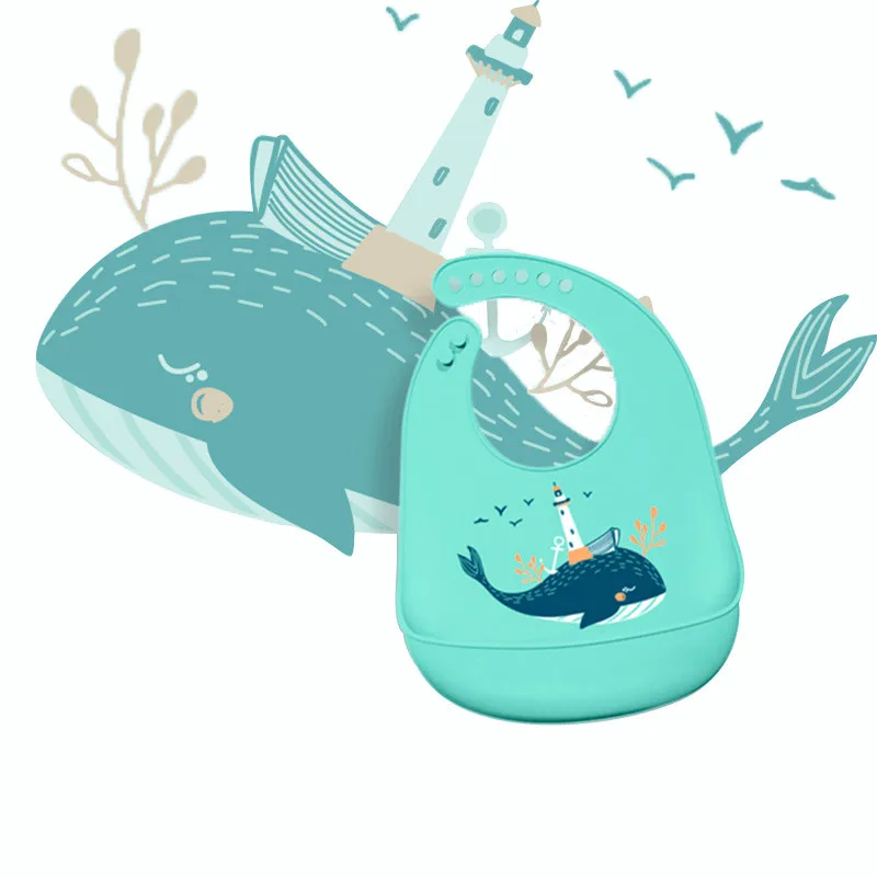 Детские нагрудники водонепроницаемый силиконовый нагрудник для кормления