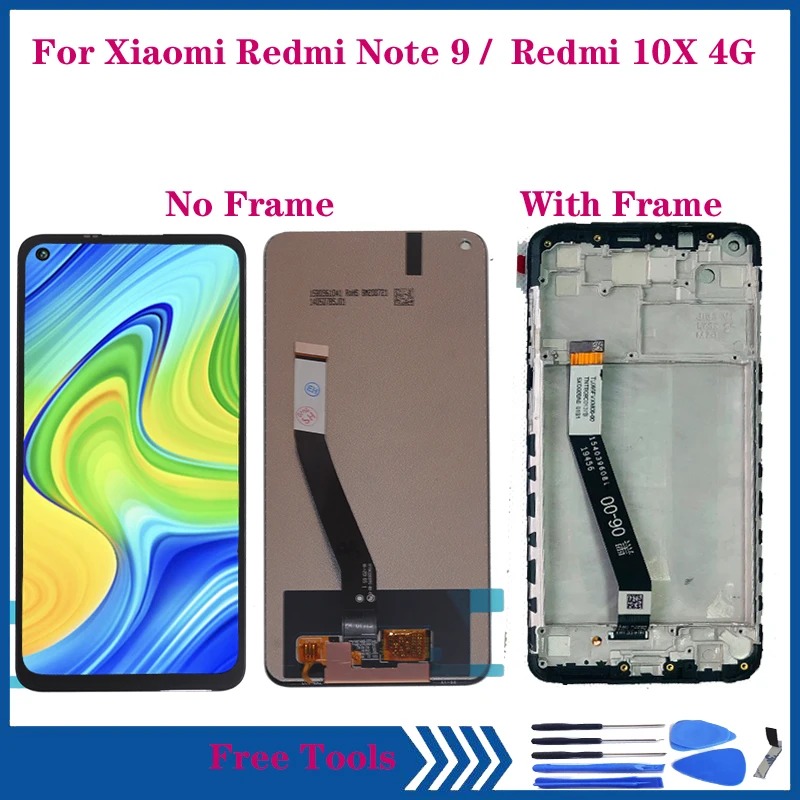 

Оригинальный ЖК-дисплей для Xiaomi Redmi NOTE 9 Note9, сенсорный экран, дигитайзер в сборе для Redmi 10X, 4G, комплект для ремонта ЖК-экрана