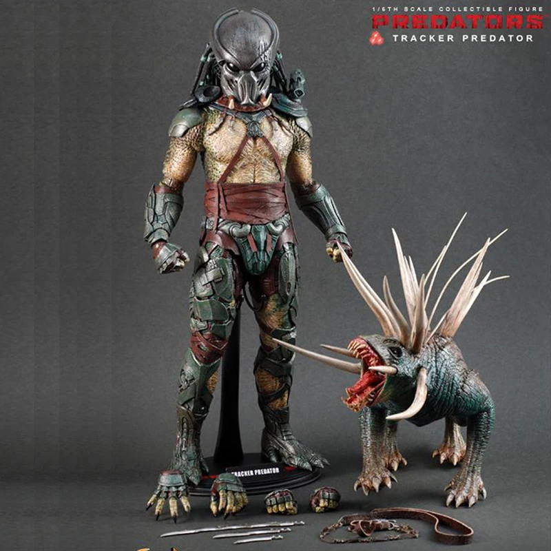 

In stock MMS147 1/6 Scale Predators Tracker w / Hound 14 "Action Figure Model Full Set for Fans Collection