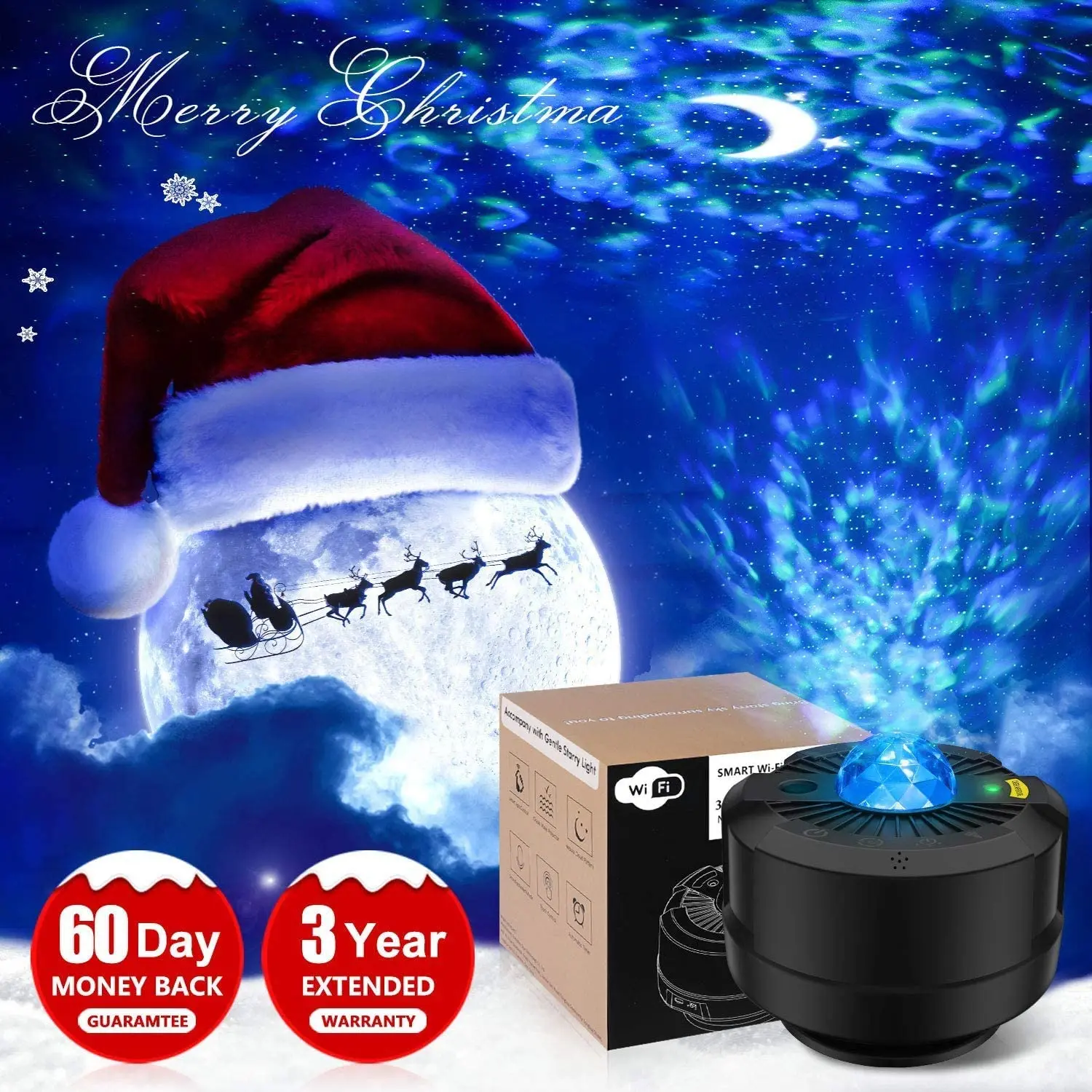 Музыкальный Галактический проектор светодиодный Звездный ночник с музыкальным