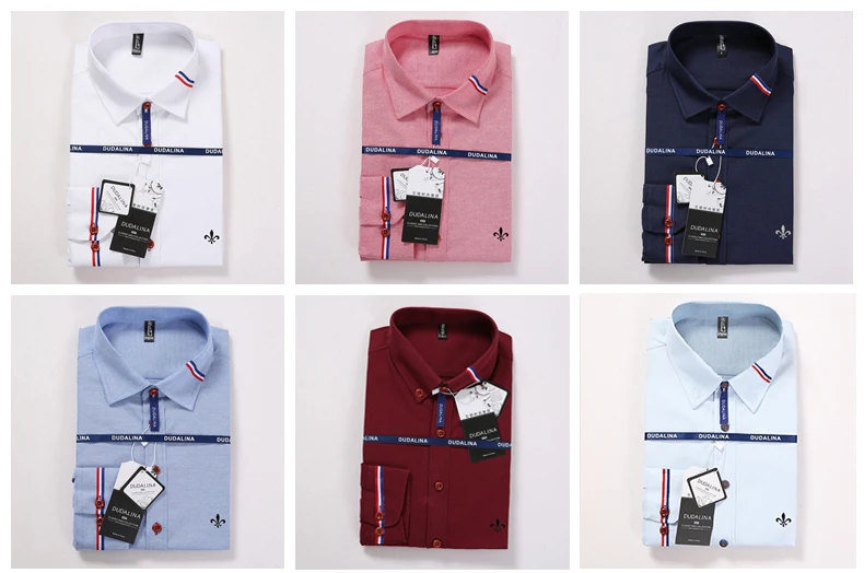 Полосатая блуза Camisa Social Masculina Dudalina рубашка с длинными рукавами в тонкую полоску мужская одежда с вышивкой белая мужская