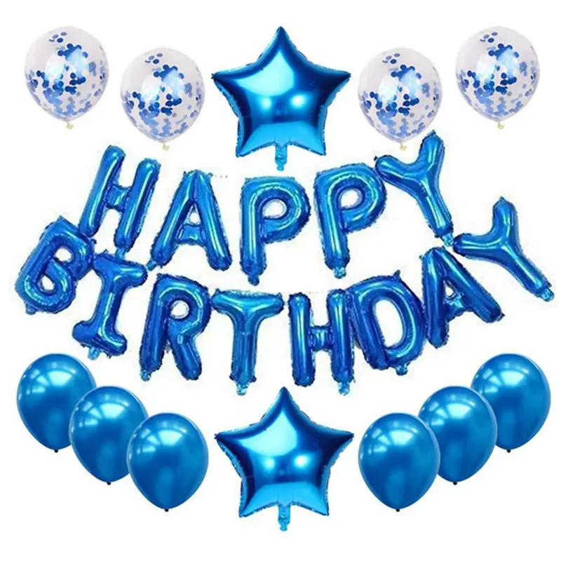 Воздушные шары из фольги с надписью Happy Birthday 16 дюймов 25 шт. | Дом и сад