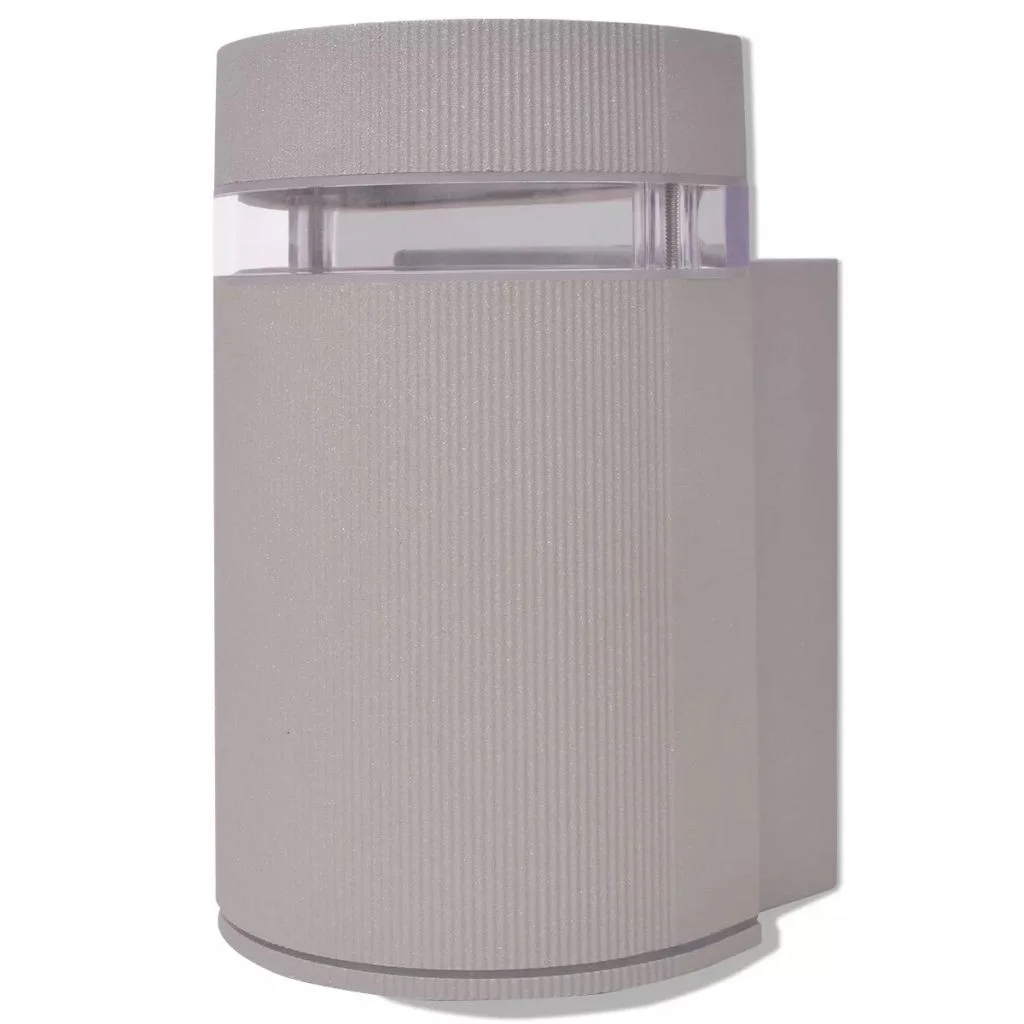 

Semi-cylindrical exterior wall light Aluminum Gray