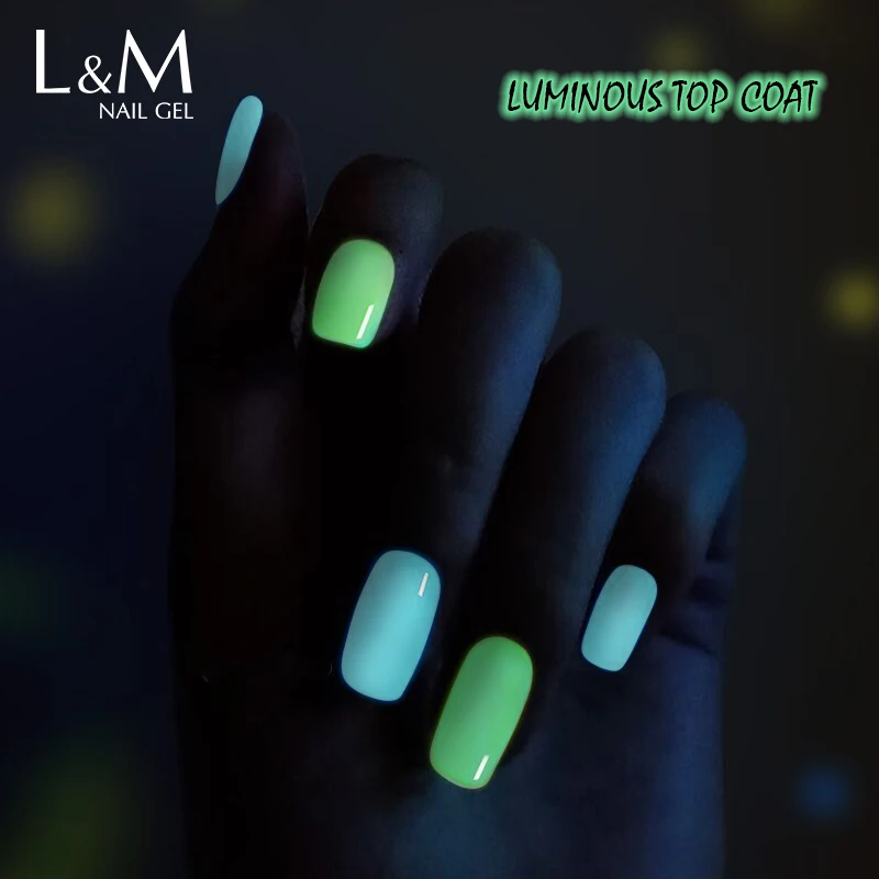 15ml/Bottle Luminous Top Coat No Wipe Clear Soak Off Glow in The Dark Liquid Semi Permanent Nail Art Tool  Manicure Vernish Glue images - 6