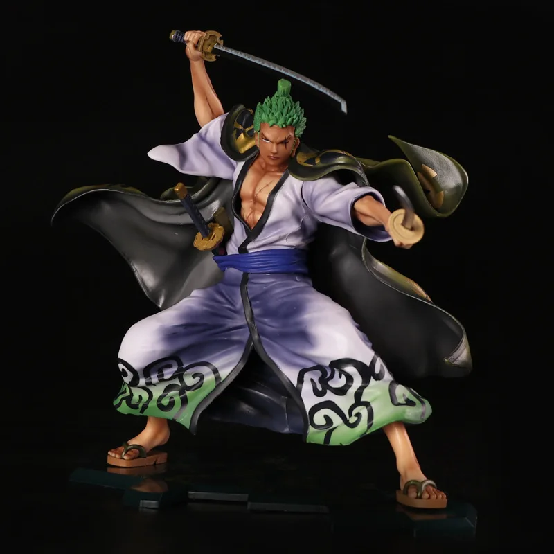 

High Quality Anime Action Figures Roronoa Zoro Kimono Fighting Position Mito Stream Wonokuni PVC Birthday Gifts Figurines Toys