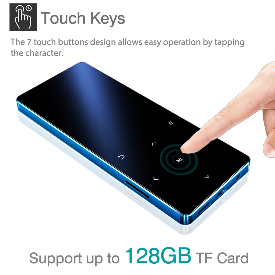 

Redant Mp4 Player Bluetooth Mp3 Mp4 Music Player Portable Mp4 Media Slim with 1.8 Inch Touch Keys Fm Radio Video Hifi Mp 4 16gb