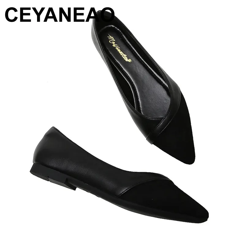

CEYANEAO 2021 новые весенние сетчатые красные туфли на плоской подошве с острым носком женские туфли из искусственной кожи