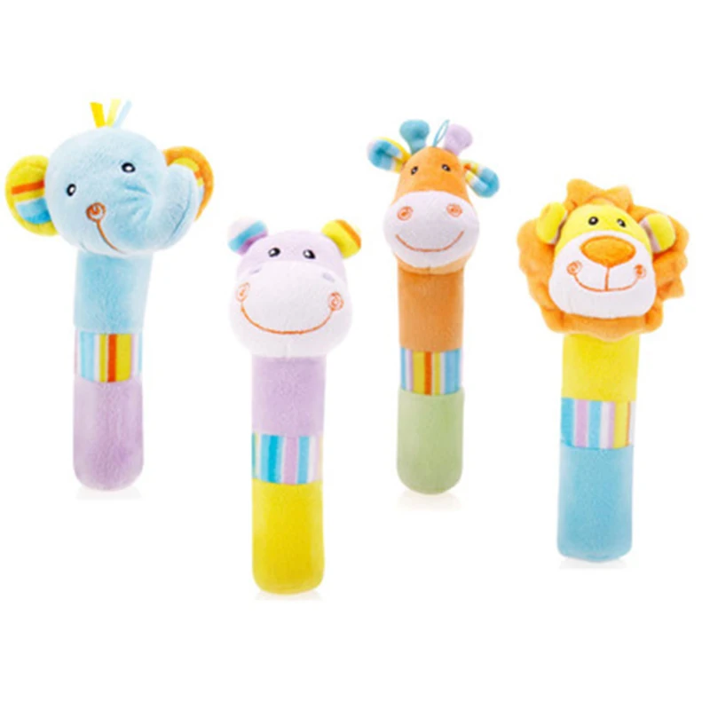 

Newborn Toys Baby Toys 0-12 Months Wrist Rattle Animal Crib Plush Educational for Children Bibi Sticks Bed Baby Gift