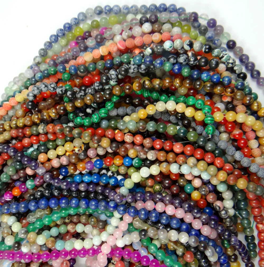 8mm Natural stone Turquoises Quartz crystal tiger eye bead pendant for diy Jewelry making Bracelet necklaces Accessories15'' |