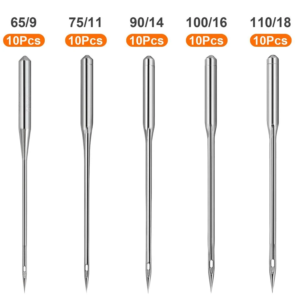 10/50Pcs Sewing Machine Needles 65/9 75/11 90/14 100/16 110/18 Universal Needle Regular Point for Home | Дом и сад