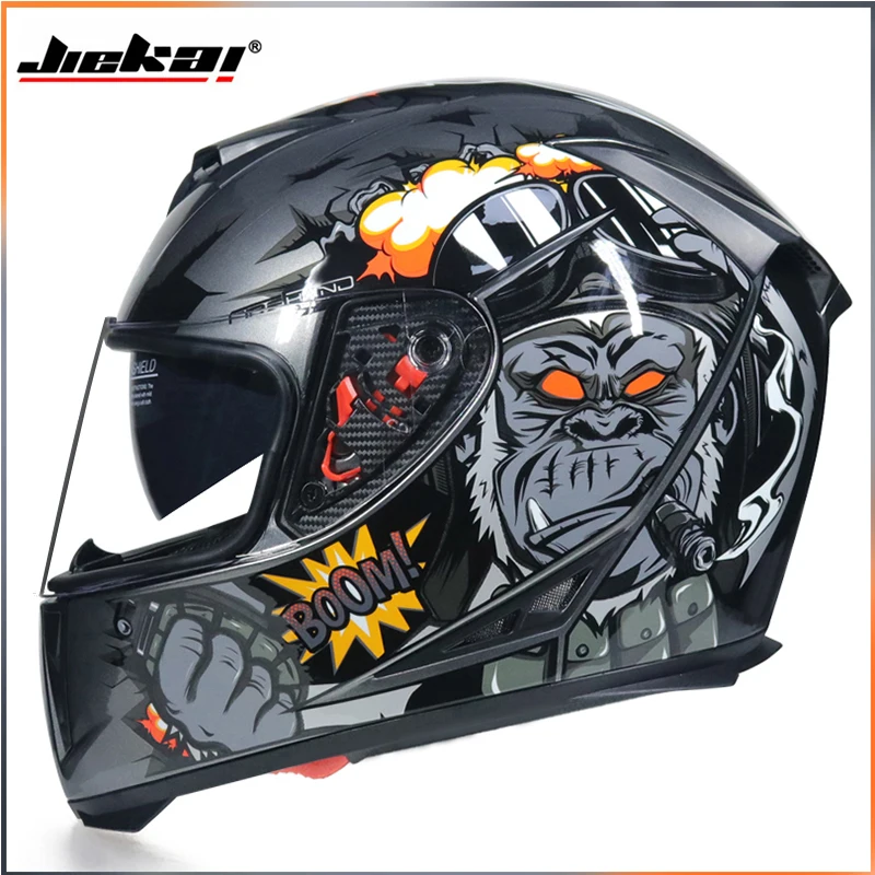 Moto rcycle шлем capacete cascos полное лицо гоночные шлемы двойной козырек гоночный Мото Кросс шлем Casco модульный Мото шлем - Цвет: a5