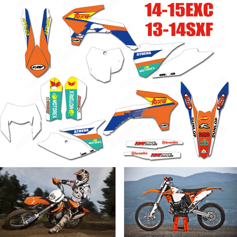 Бесплатные Индивидуальные графические наклейки для KTM SX SXF XC XCF 2013 2014 2015 125-250 300 350-500