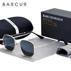 Солнцезащитные очки BARCUR мужские, в металлической оправе, в стиле ретро