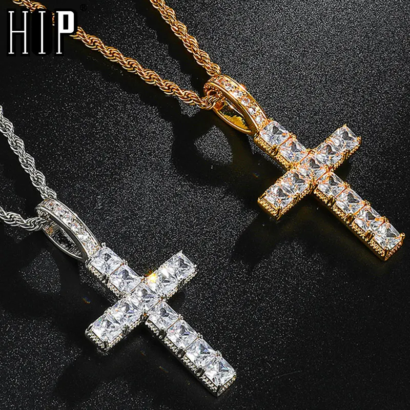 Ожерелье и кулон для мужчин в стиле хип хоп украшение с кубическим цирконием