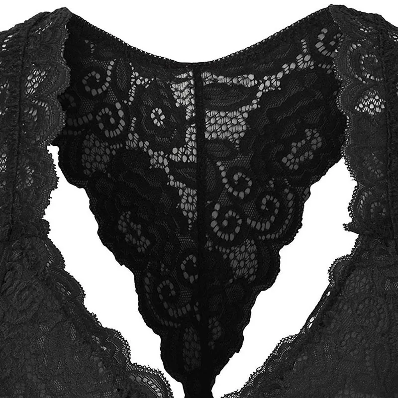 Бюстгальтер женский кружевной однотонный Бралетт с V-образным вырезом чашками