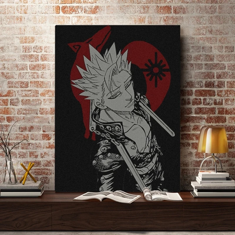 

Wall Art The Seven Deadly Sins Poster HD Prints Ban Japan Anime Role Canvas Painting Home Decor Bedroom Modular Pictures Frame