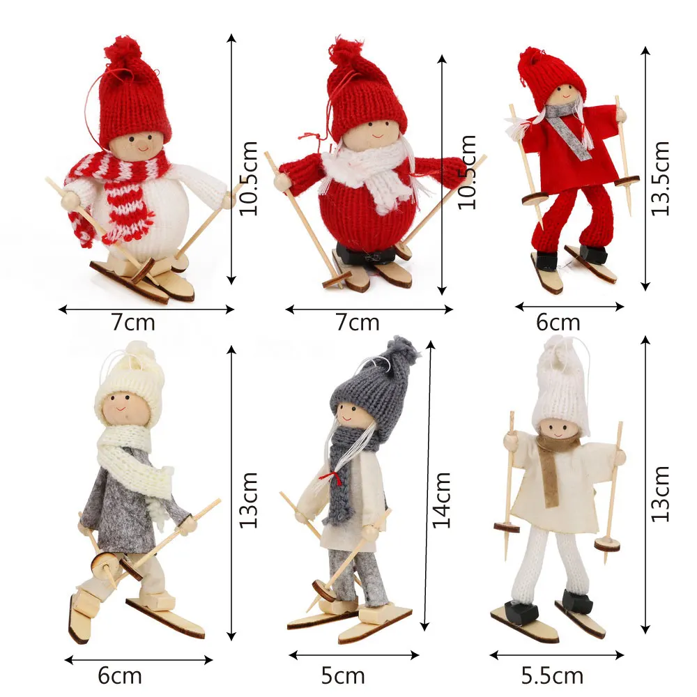 1 шт. Рождественский Ангел девочка Лыжная подвеска креативная забавная