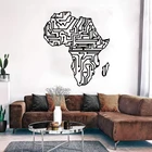 Геометрическая схема, Настенная карта-наклейка Африки, Карта мира для гостиной, спальни, африканского гика, научная Наклейка на стену, игровая комната, виниловый Декор