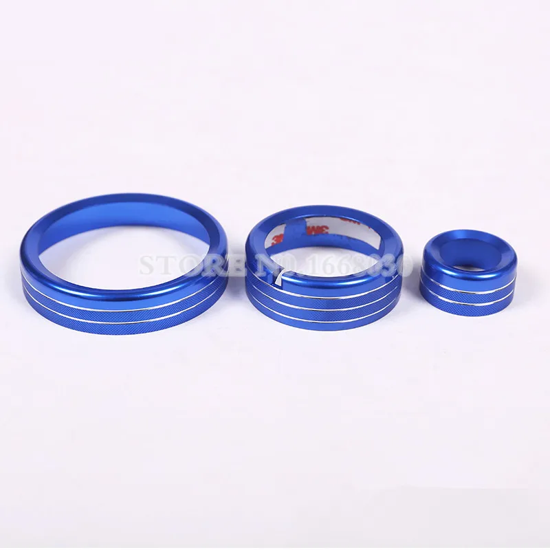 Blue Colour Inner Air Condition Knob Trim Cover 3pcs For Alfa Romeo Stelvio 2017-2021 Car accesories interior decoration | Автомобили и