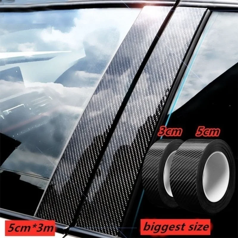 3/5 метров рулон углеродного волокна стикер автомобиля защищает полоску для двери багажника автомобиля, порога для автомобиля, лента против царапин, водонепроницаемая наклейка.
