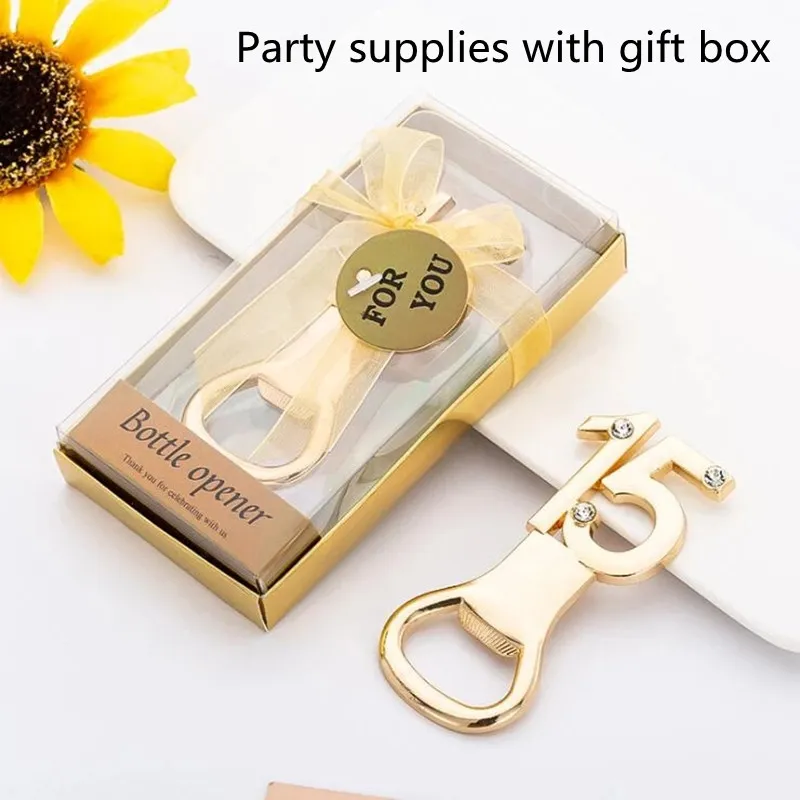 

30pcs/10pcs Lot Party Favors 15 Years Old Birthday Souvenir Creative Gift Alloy Wedding Day Present Opener For Guest Giveaways