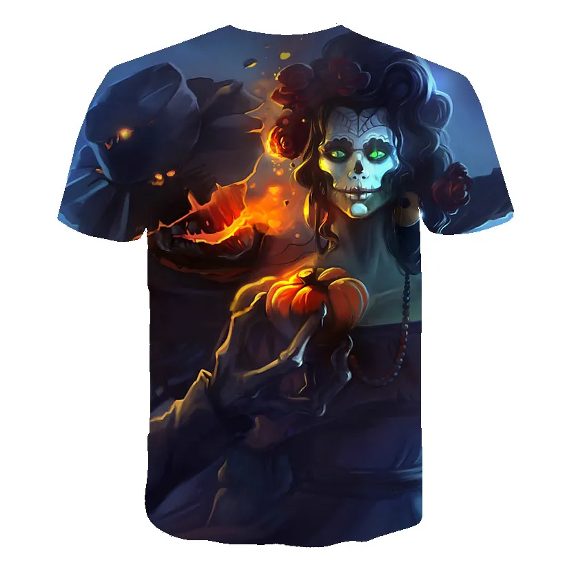 

2020 New Halloween Costume Mens Cosplay t shirt Monster War T-Shirt Funny Horror Movie t-shirt Men Street Hip-Hop Casual Tops