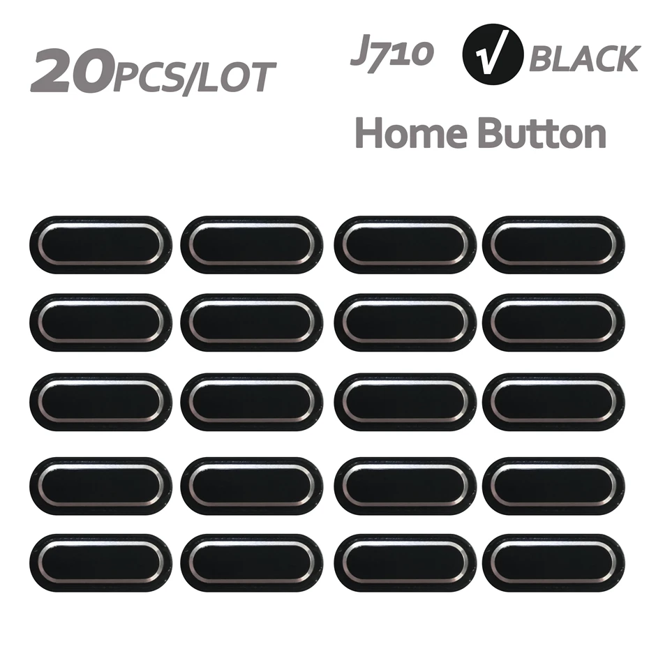 20 шт./лот J710 кнопку "домой" для samsung Galaxy J3 J300 J320 J5 J500 J510F J7 J700 клавишами запасная