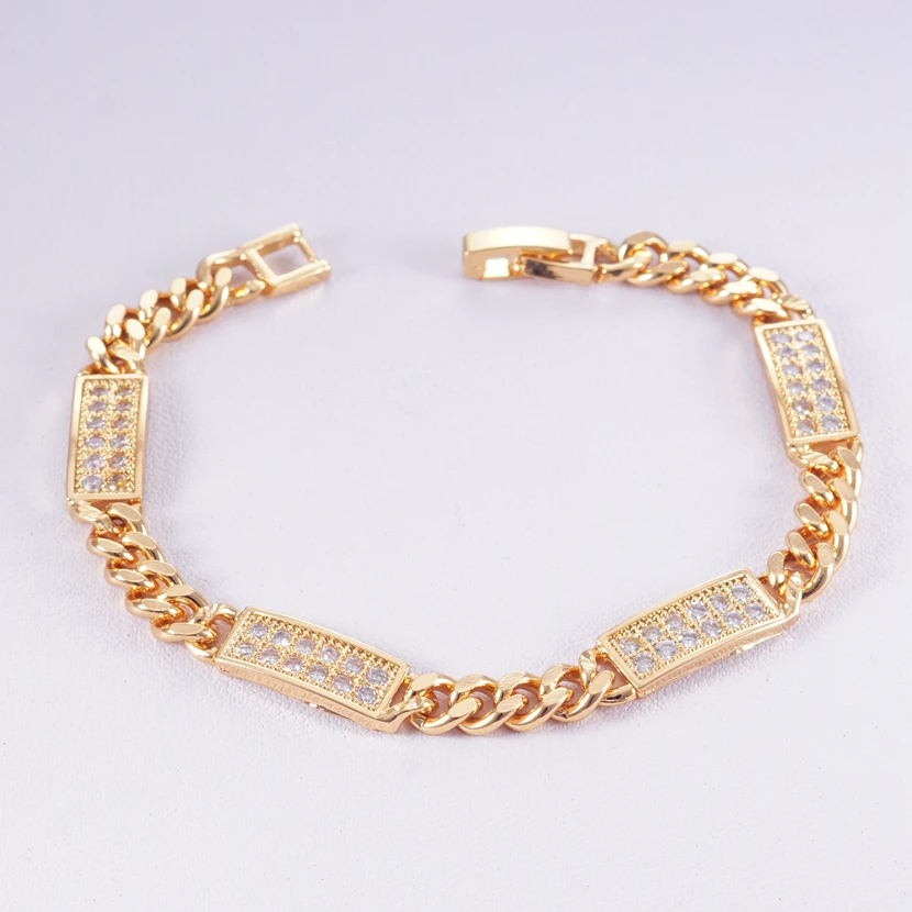 Новые прямоугольные дизайнерские браслеты для женщин и мужчин золотистые