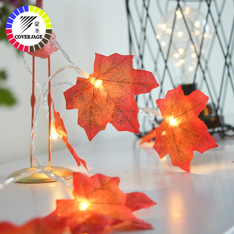 Рождественская гирлянда Coversage светодиодная на батарейках садовая с кленовыми