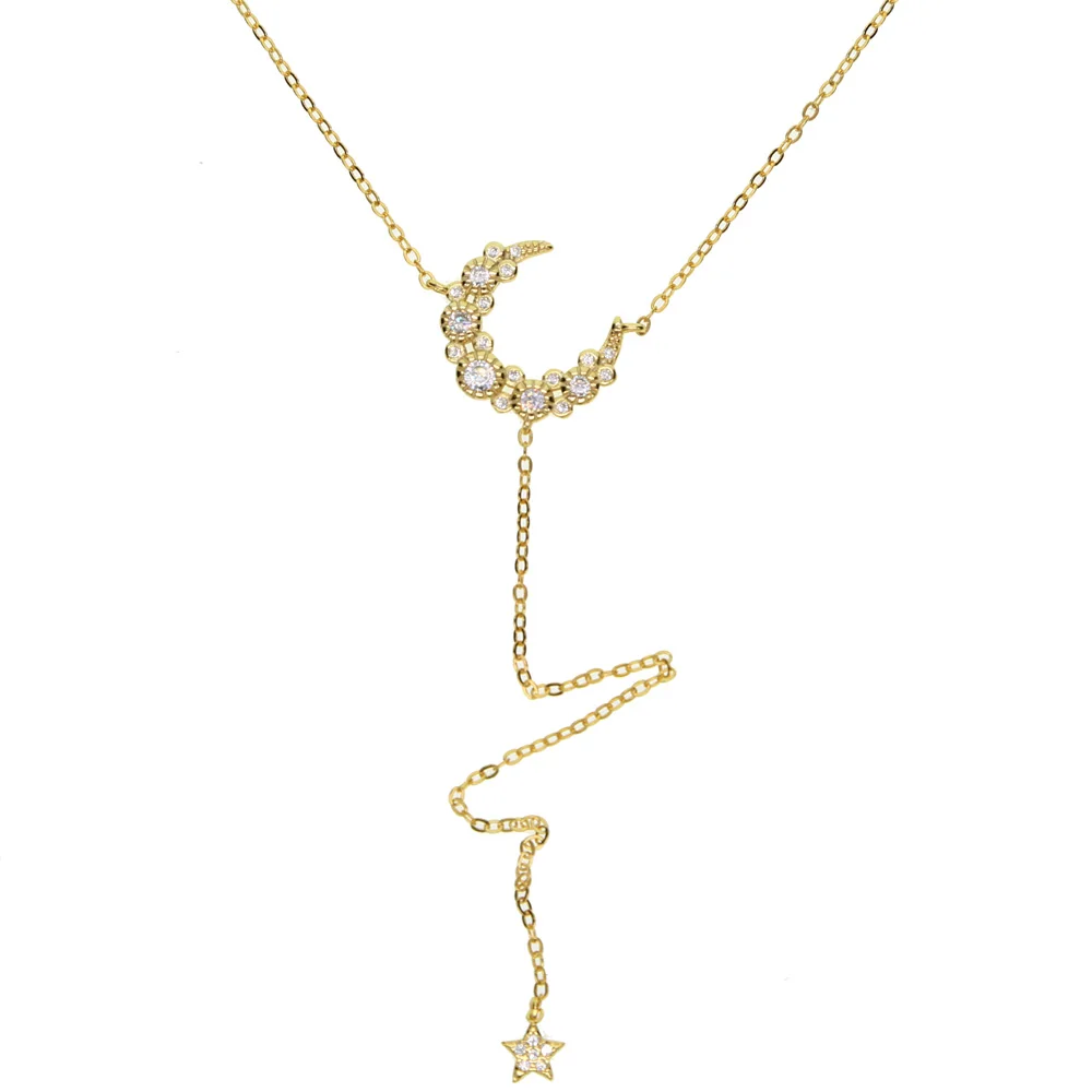 Женское длинное ожерелье из серебра 925 пробы с фианитами|women jewelry|y necklacelong necklace |