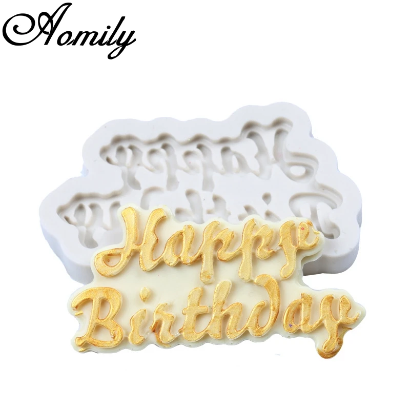 3d-украшения для выпечки Aomily с надписью Happy Birthday | Дом и сад