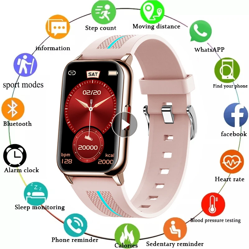 

H76 Smart Watch Men Women 1.57inch Hyperboloid Screen Blood Pressure Heart Rate Fitness Tracker Long Standby Fashion Smartwatch