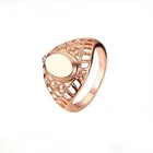 1 шт., женское кольцо из розового золота 585 пробы, 17 мм
