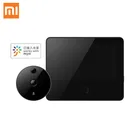 Умный дверной звонок Xiaomi Mijia, камера кошачий глаз с ии, ночным видением, детектором лица, ЖК-дисплеем, работает с приложением Mi