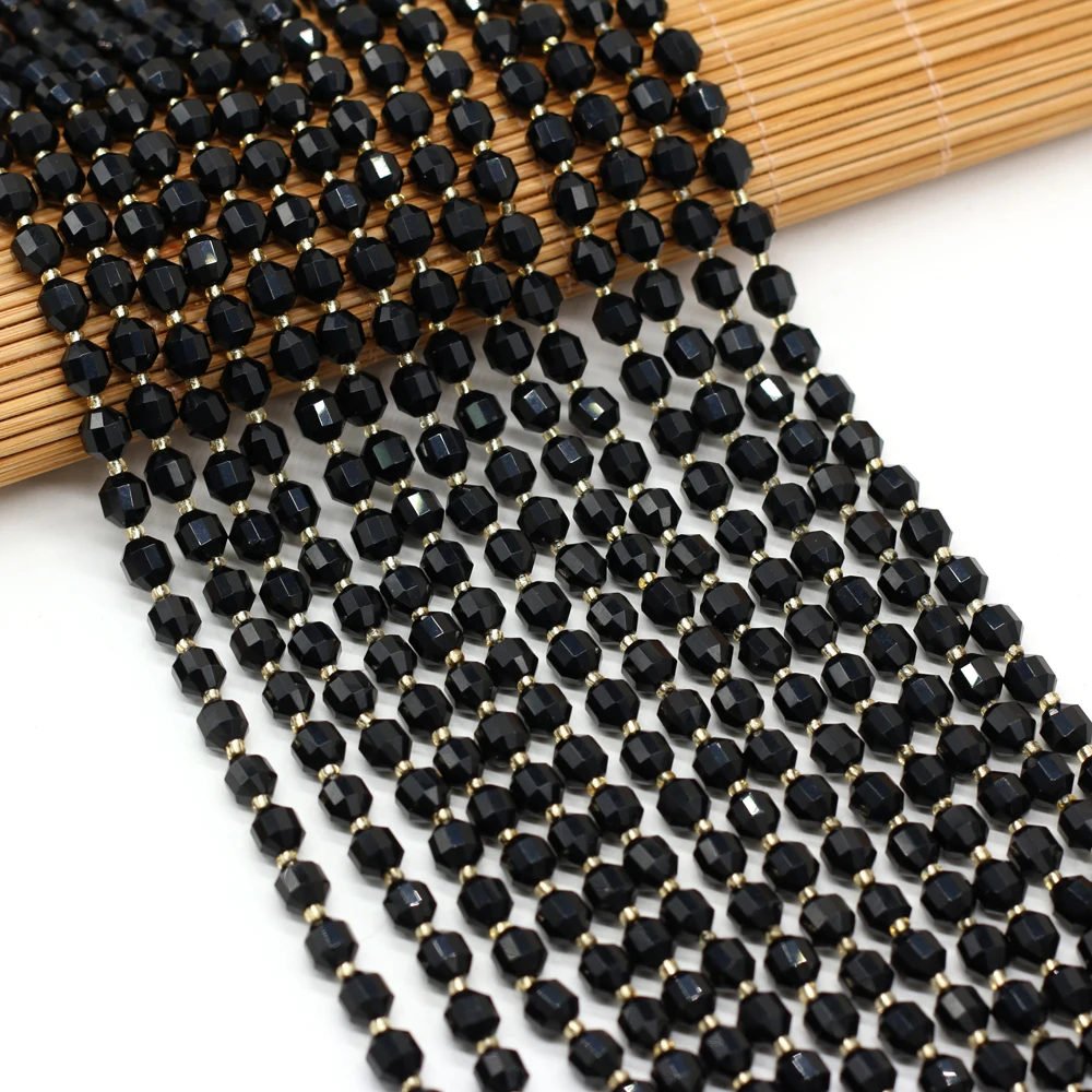 

Fine Natural Stone Agates Big Beads Black Quartzs Spacer Jades Bead for Jewelry Making Diy Necklace Bracelet Crafts