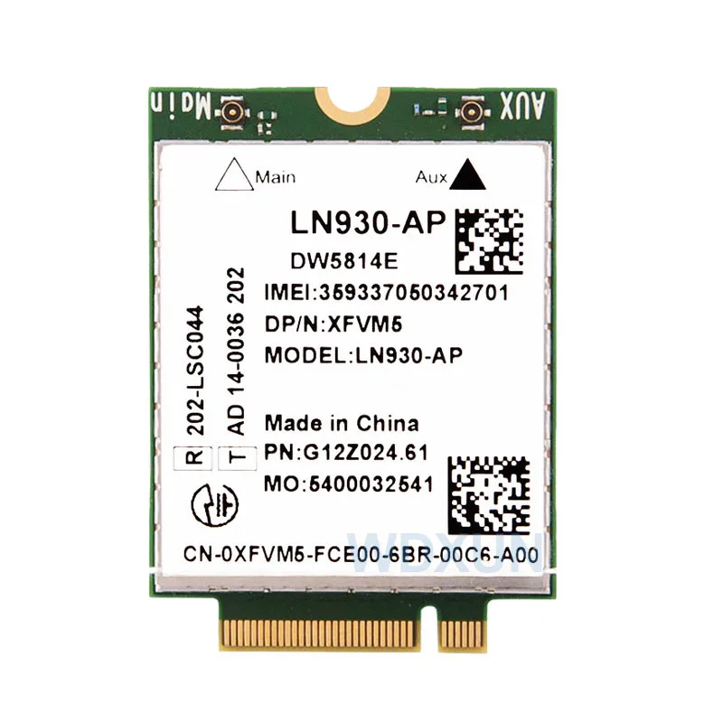 DW5814E Telit LN930-AP WWAN FDD-LTE NGFF 4G беспроводная Стандартная карта Wi-Fi для ноутбуков Dell Latitude