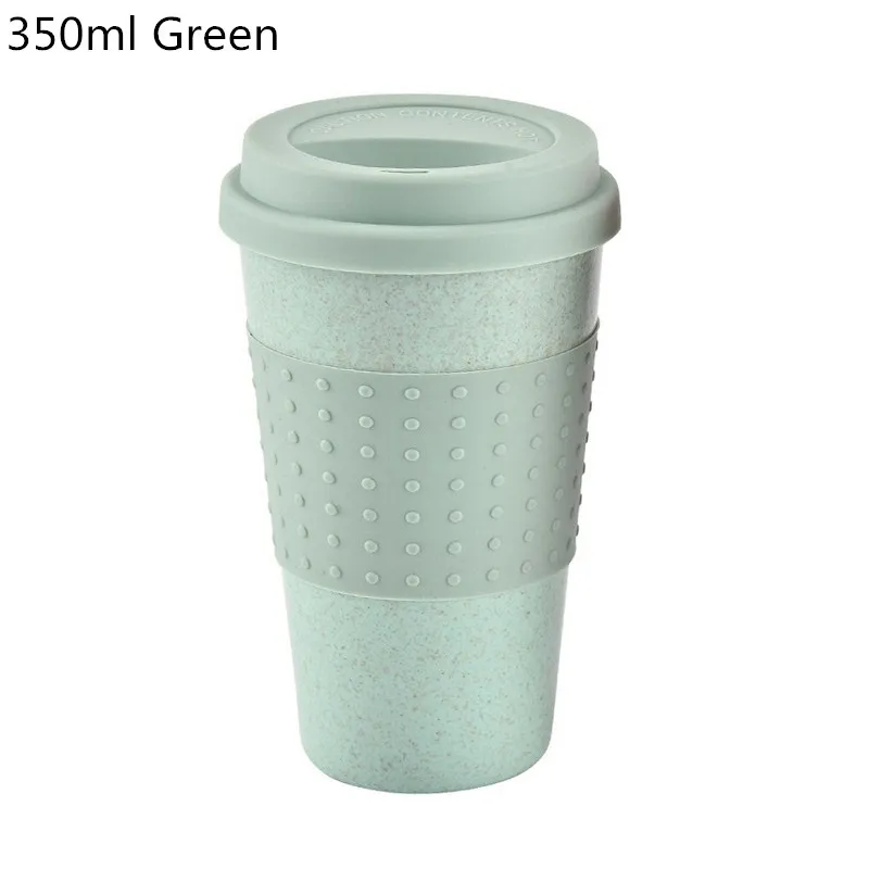350ml green IVYSHION 470 мл бутылка для воды с соломинкой портативная бутылка для воды для школы, Экологичная бутылка для питья, кухонные гаджеты - Цвет: 350ml green