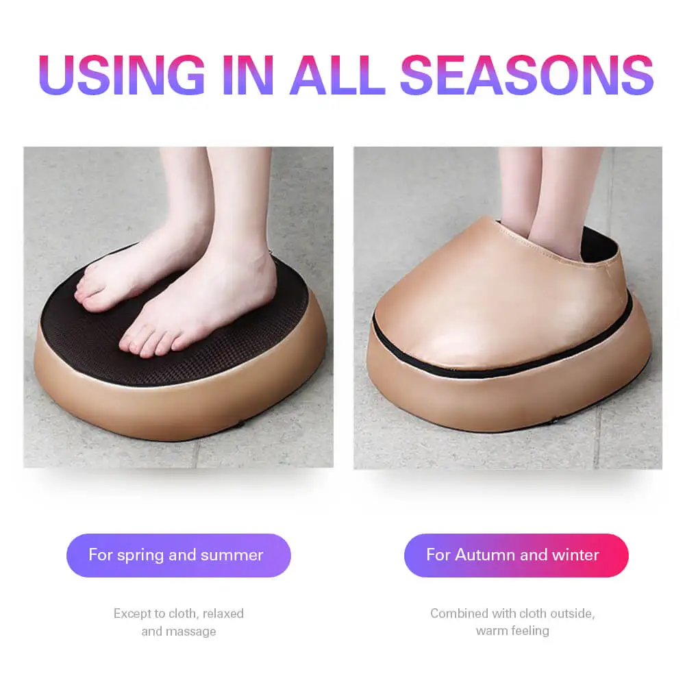 

Electric Foot Massager Infrared Heating Shiatsu Knead Roller Leather Feet Back Massage Machine Summer Winter 8pcs3D Massage Ball