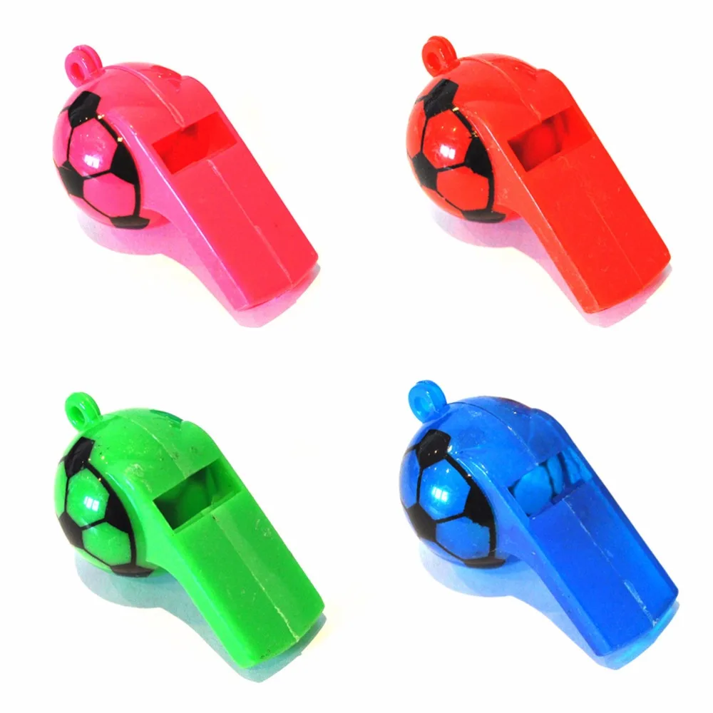 

Colourful Random Color 2 Pcs Football Soccer Rugby Cheerleading Whistles Pea Fans Whistle Referee Sport Party Training School