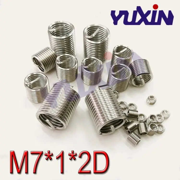 100 шт. M7 * 1 2D вставка для проволоки из нержавеющей стали 304 проволочная втулка
