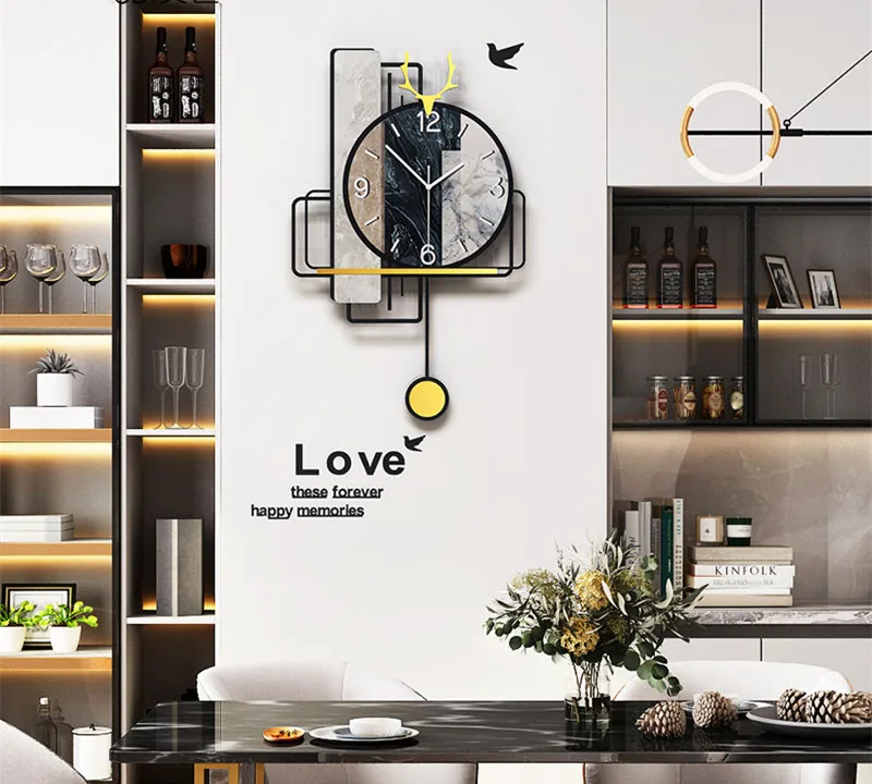 

horloge murale Wall Clock Modern Design Pendulum Living Room Decoration Home Kitchen Mirror Stickers Acrylic Quartz Slient