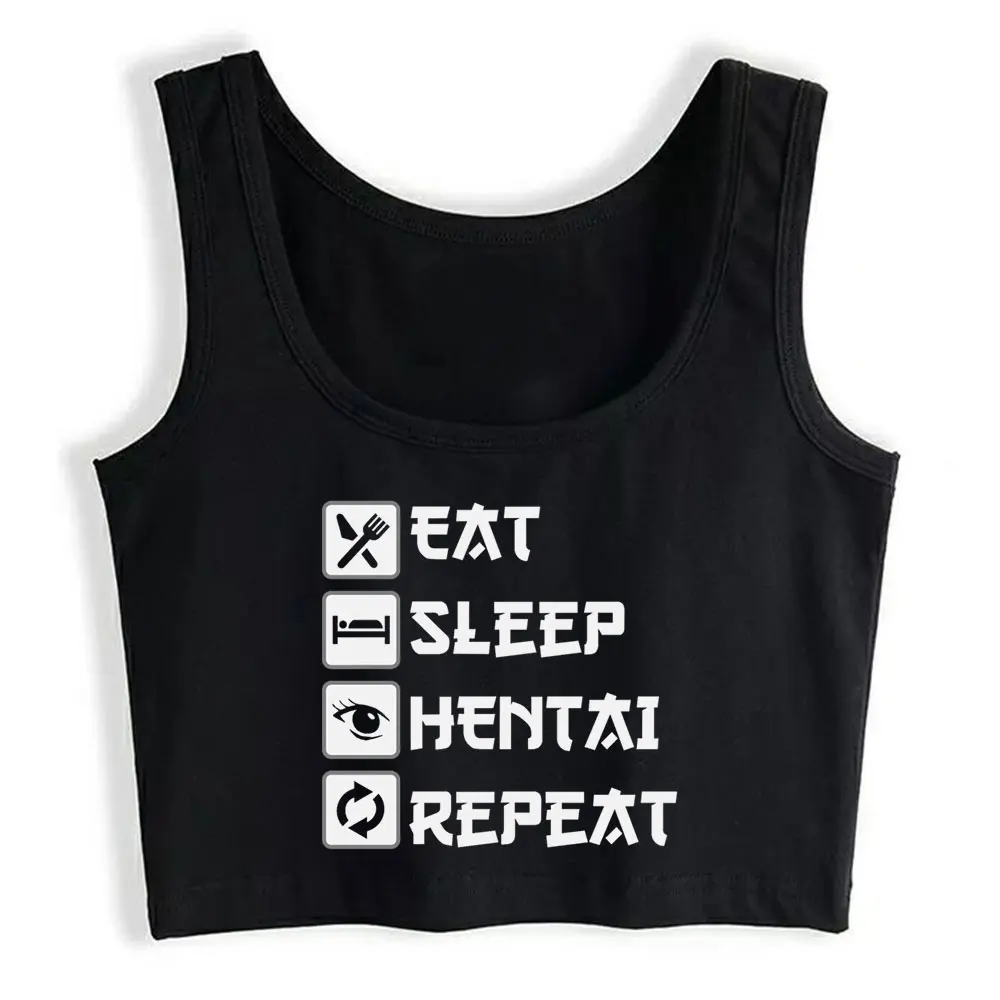

Boho Crop Top Hentai Comic Vintage Sleeveless Sexy Streetwear Womens Tops blusas mujer de moda 2021 verano Gym Tank Top Women