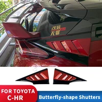 rear triangular window shutters blinds louver for toyota chr c hr accessories 2020 20 16 17 2018 2019 tuning decoration body kit