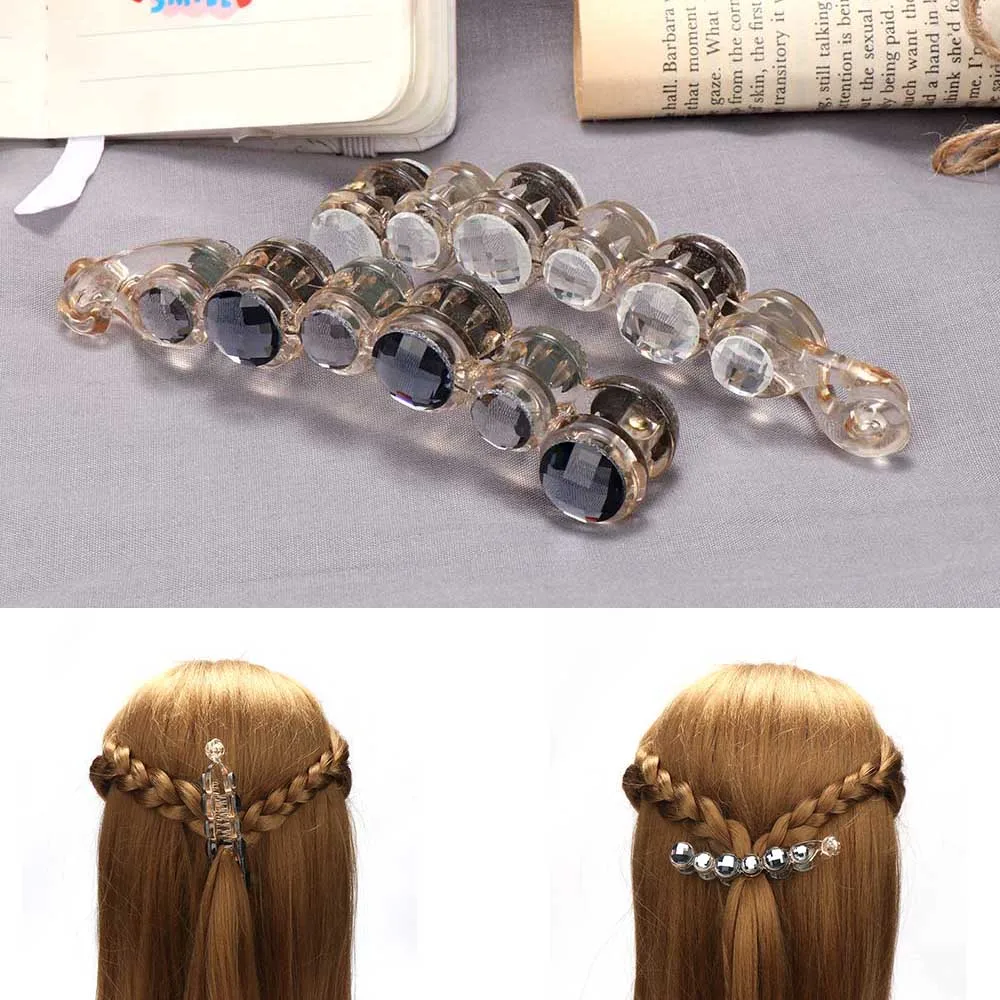 Женские однотонные хрустальные шпильки для волос заколки пряжки девочек