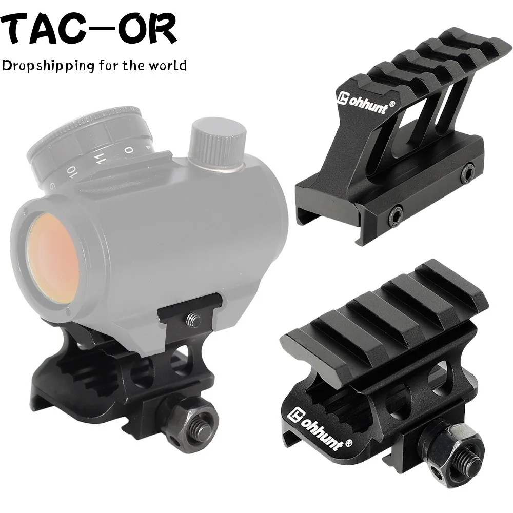 Тактический прицел крепление с 4 верхними слотами Picatinny Rail Mount Riser адаптер для