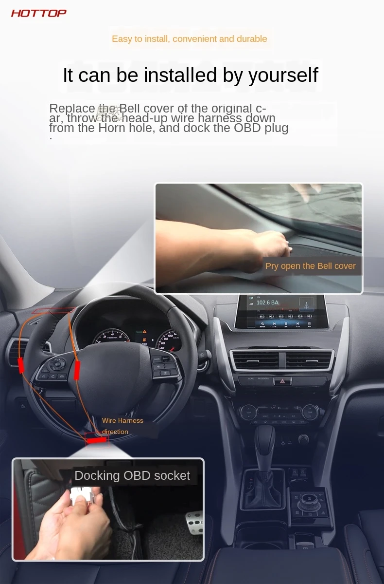 Для Mitsubishi Group Eclipse Cross Автомобиль HUD на лобовое стекло Дисплей Yi Ge мульти-Функция