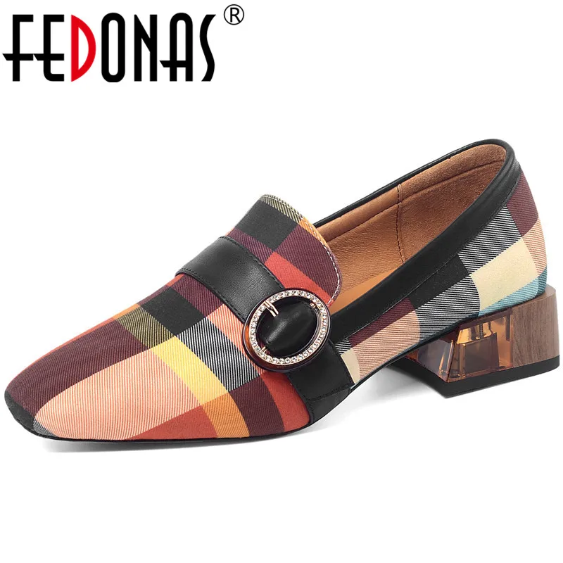 FEDONAS Женская деловая обувь в ретро стиле Туфли лодочки с мелким мыском для женщин