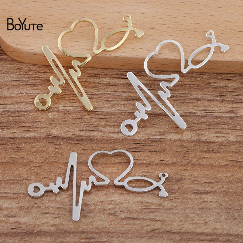 

BoYuTe (50 шт./лот) 45*27 мм железный металлический Соединительный кулон с 2 отверстиями Diy ювелирные аксессуары ручной работы