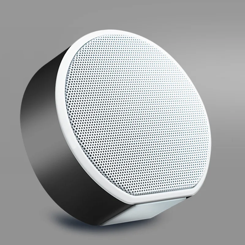 Модный простой беспроводной Bluetooth динамик Портативный уличный сабвуфер Настольный аудио мини-динамик TWS Поддержка TF карты AUX Play USB - Цвет: Черный