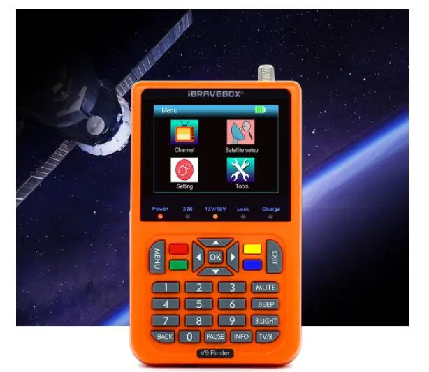 V9 Finder supports h.265 Digital Satellite LCD Signal Meter | Электроника